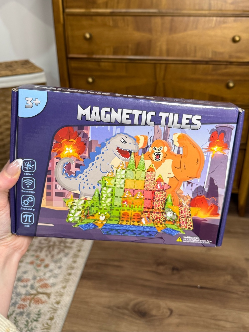 Dinosaur Magnetic Tiles Building Set – Sealed
